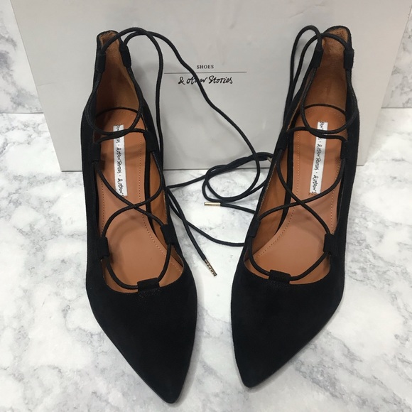 lace up ballet pumps